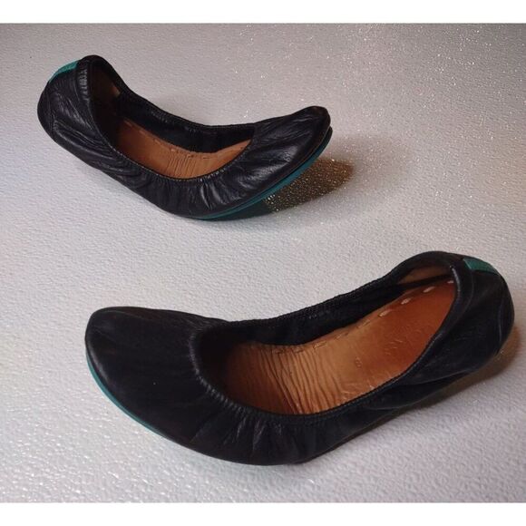 Tieks By Gavrieli Matte Black Leather Ballet Flats Size 8 - Picture 1 of 13